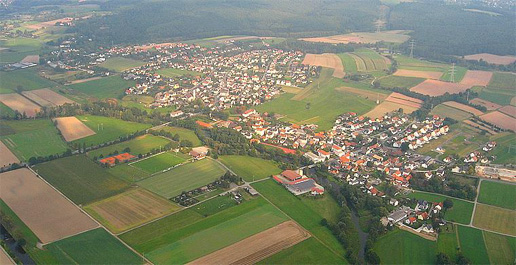 Luftbild der Gemeinde Schirmtz